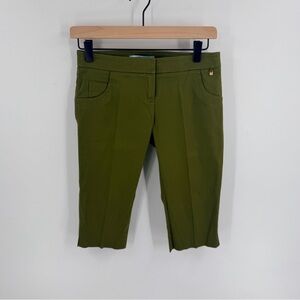 Marciano Olive Green Tailored Long Shorts Size 0 High Rise Chic